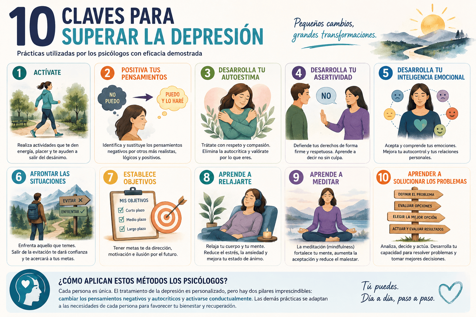 10 claves para superar la depresión